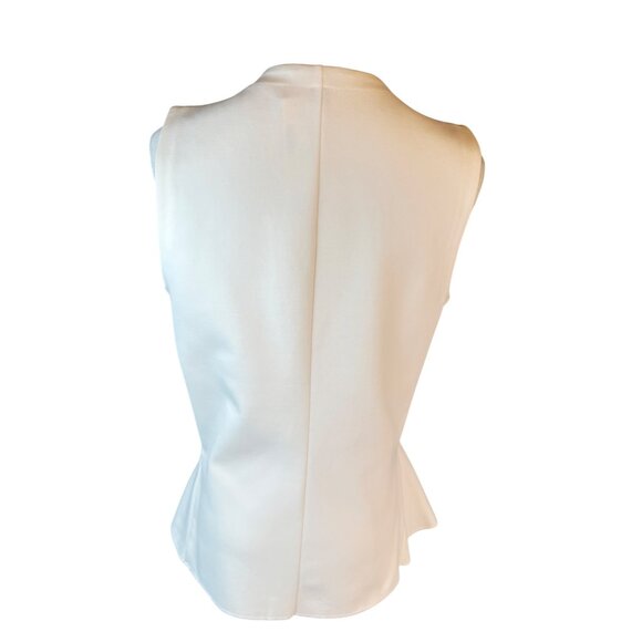 NWT J.Crew Medium Off White Sleeveless Peplum - Picture 5 of 16